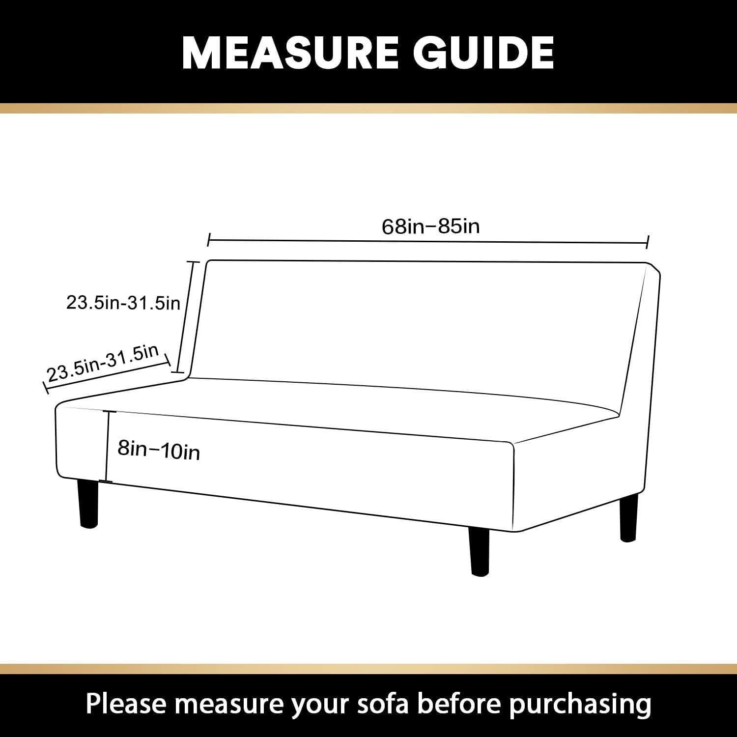 Funda de Futón Elástica PrinceDeco Negra Jacquard 215 cm