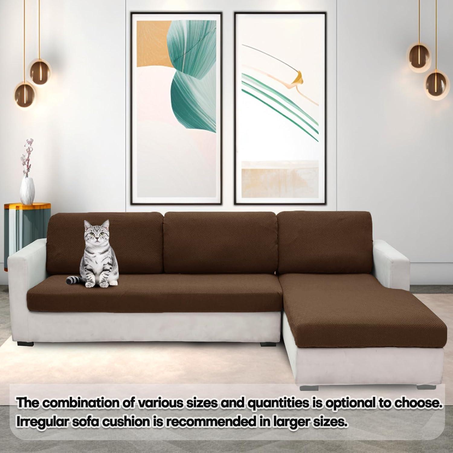 Cubierta de Sofá Chaise Lounge ZNSAYOTX Café Universal