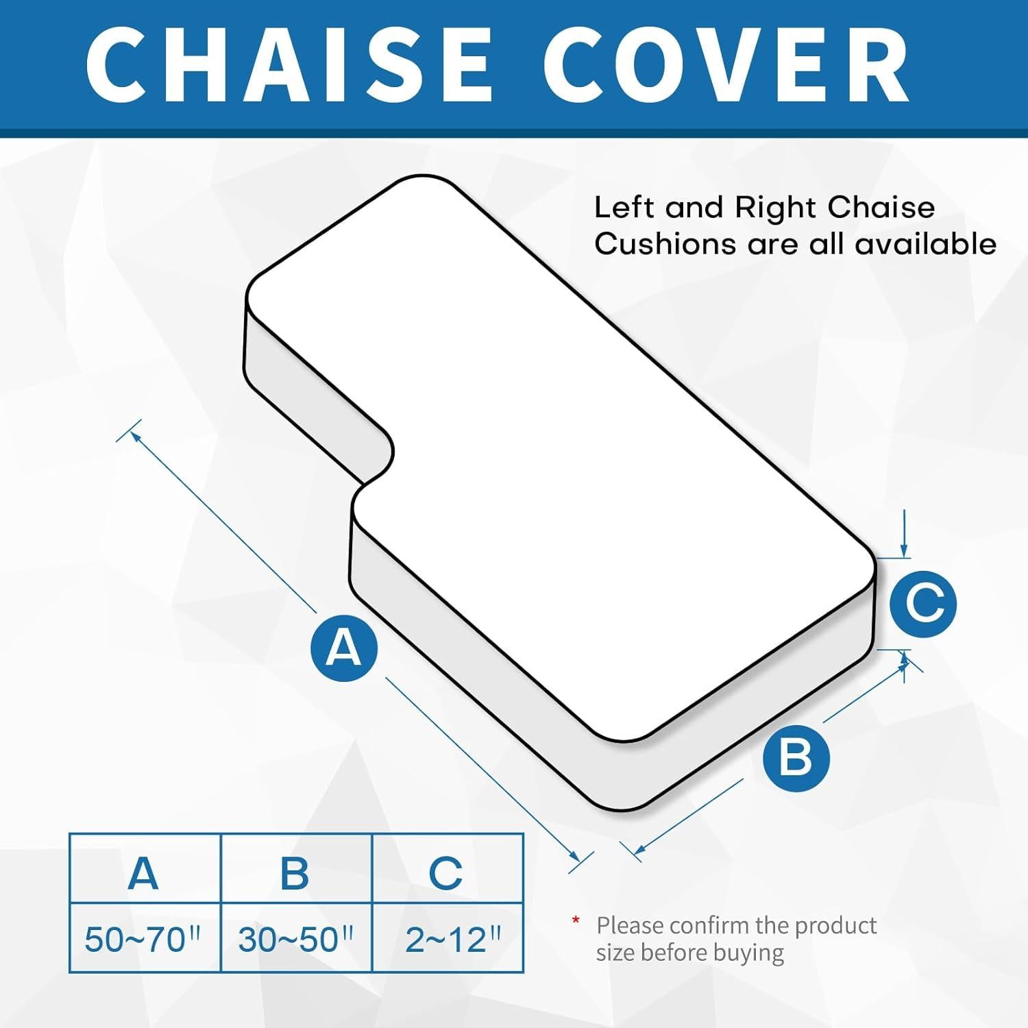 Cubierta de Sofá Chaise Lounge ZNSAYOTX Café Universal