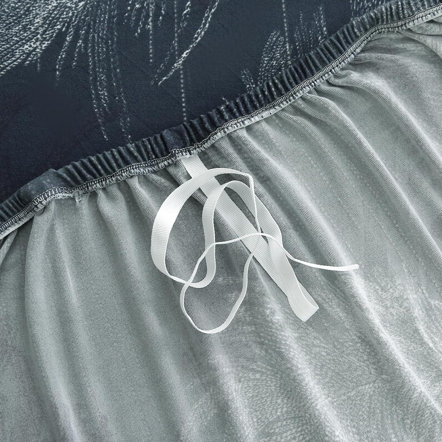 Funda de Sofá Cama Sin Brazos MIFXIN Pluma Azul 180-210 cm