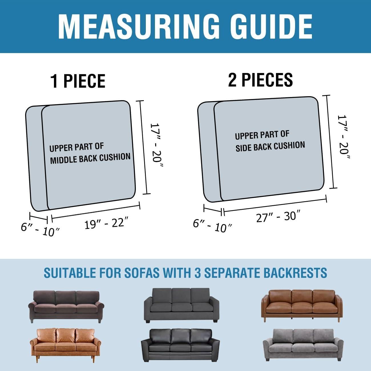 H.VERSAILTEX Funda Sofá 3 Piezas Jacquard Antideslizante