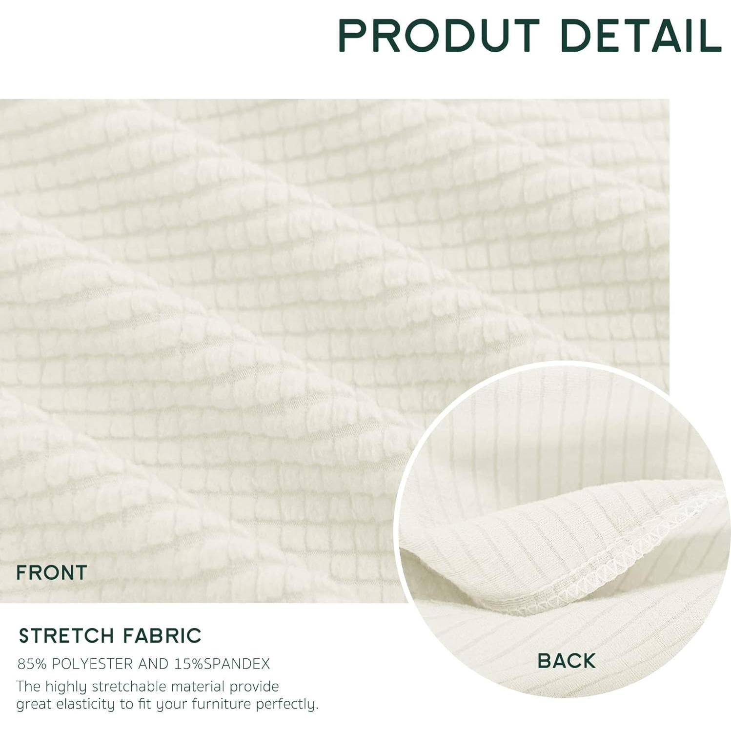 Funda de Cojín Reversible Hokway 2 Piezas Blanco Crema