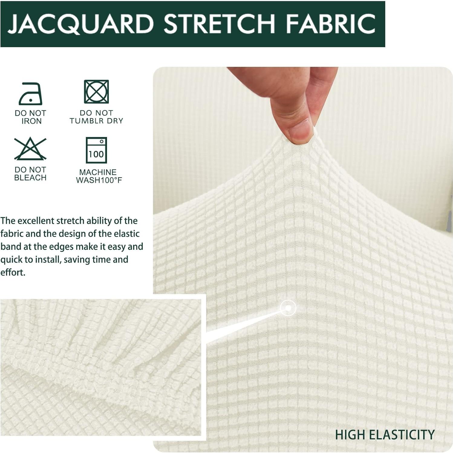 Funda de Cojín Reversible Hokway 2 Piezas Blanco Crema