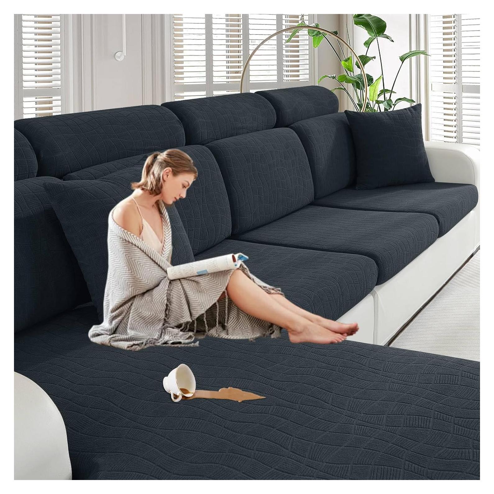 Fundas de Cojines Impermeables MAXIJIN 3 Piezas Gris