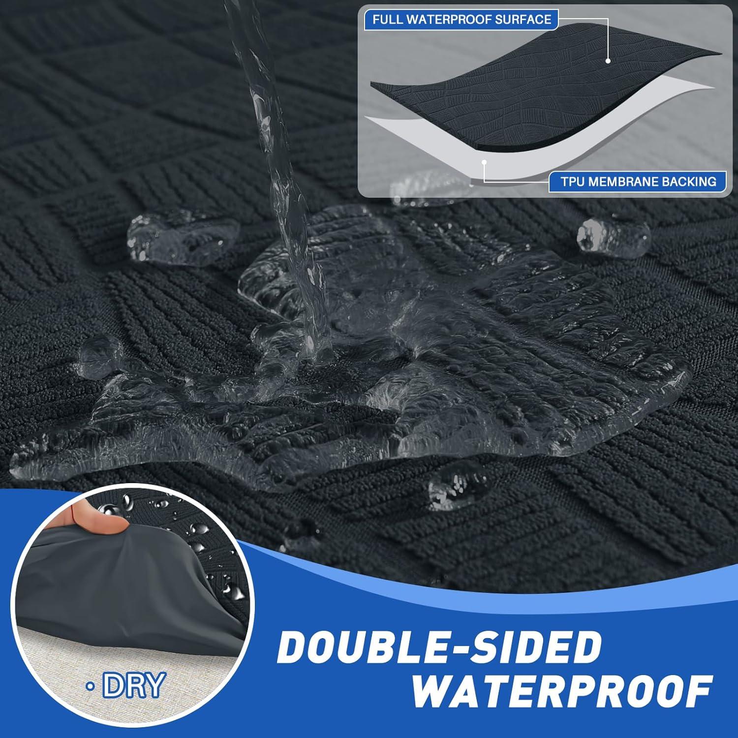 Fundas de Cojines Impermeables MAXIJIN 3 Piezas Gris