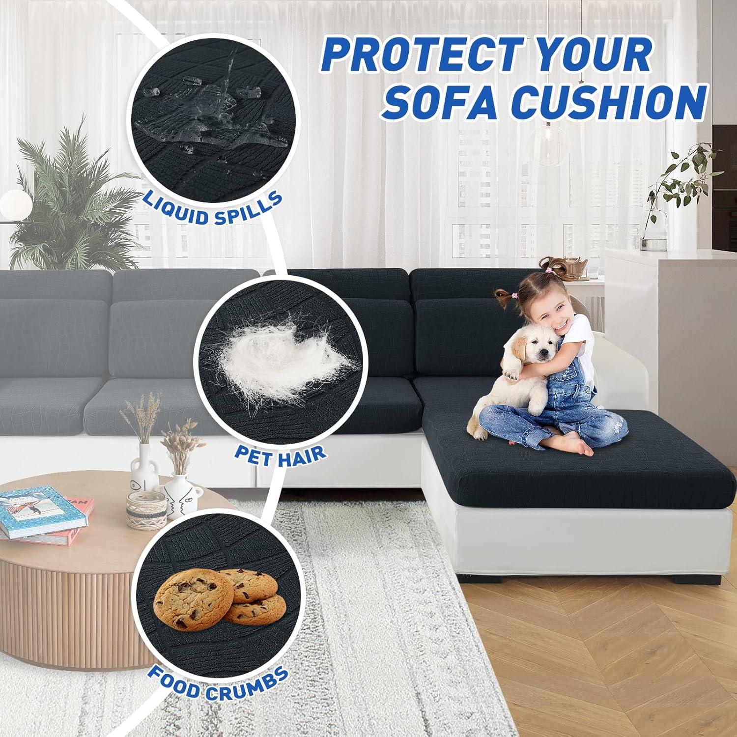 Fundas de Cojines Impermeables MAXIJIN 3 Piezas Gris