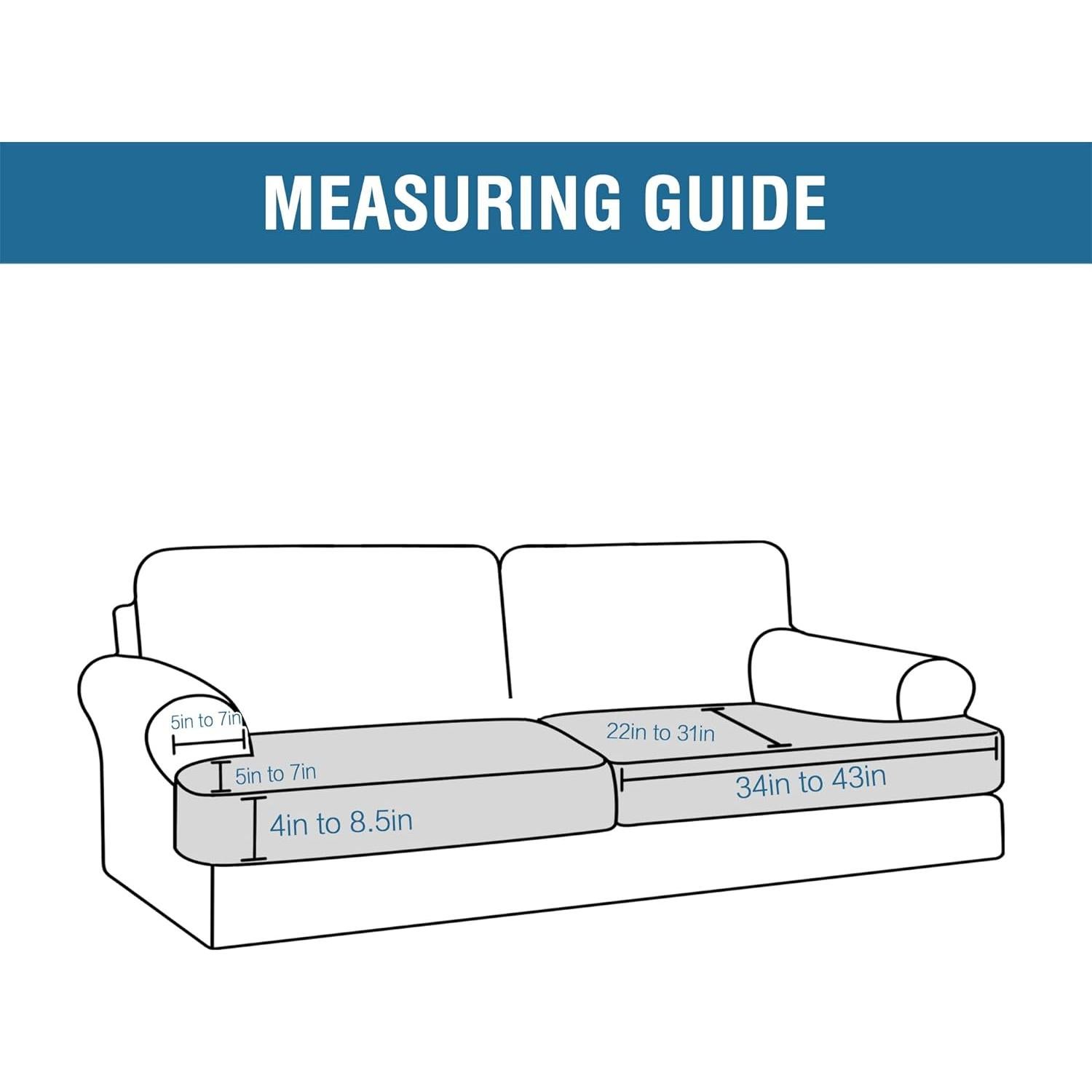 H.VERSAILTEX Fundas de Sofá Terciopelo 2 Piezas Camel