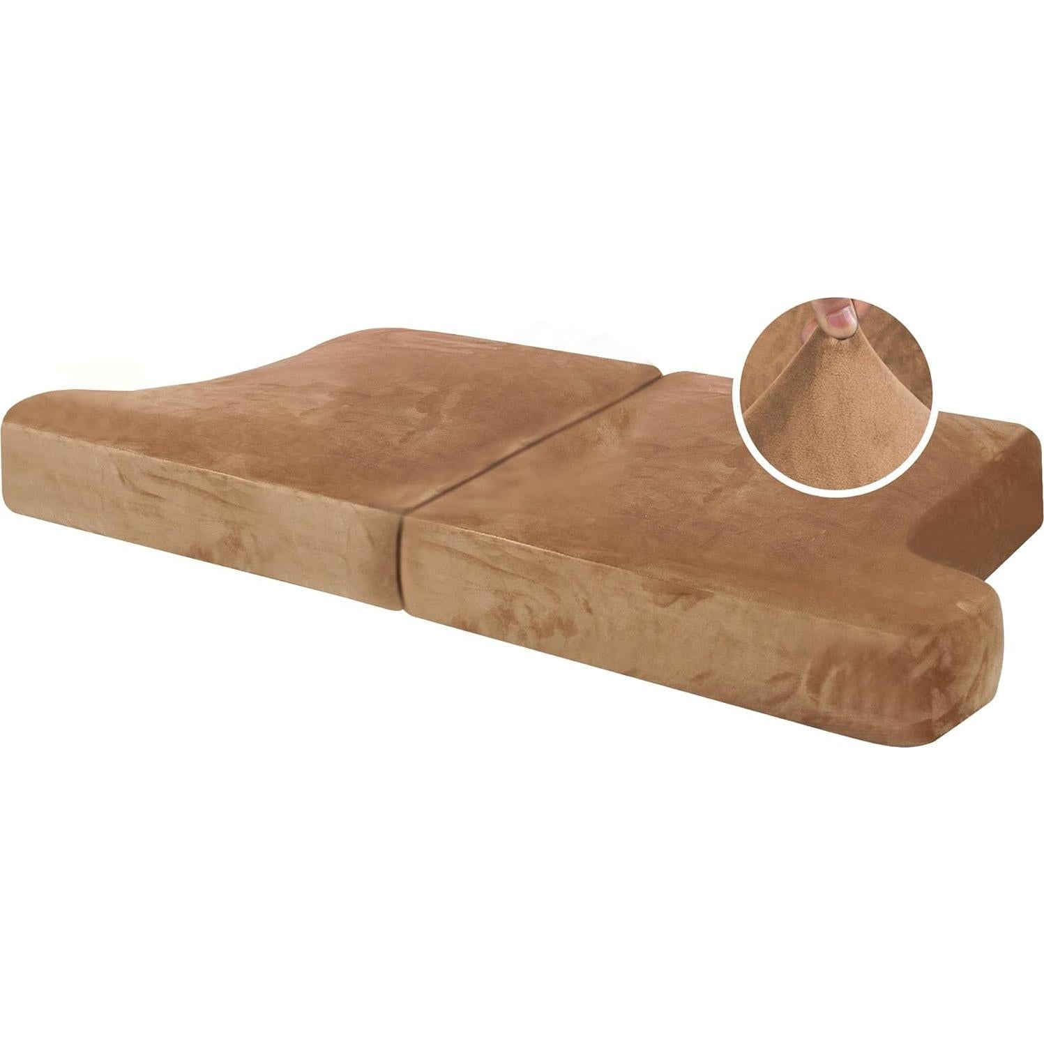 H.VERSAILTEX Fundas de Sofá Terciopelo 2 Piezas Camel