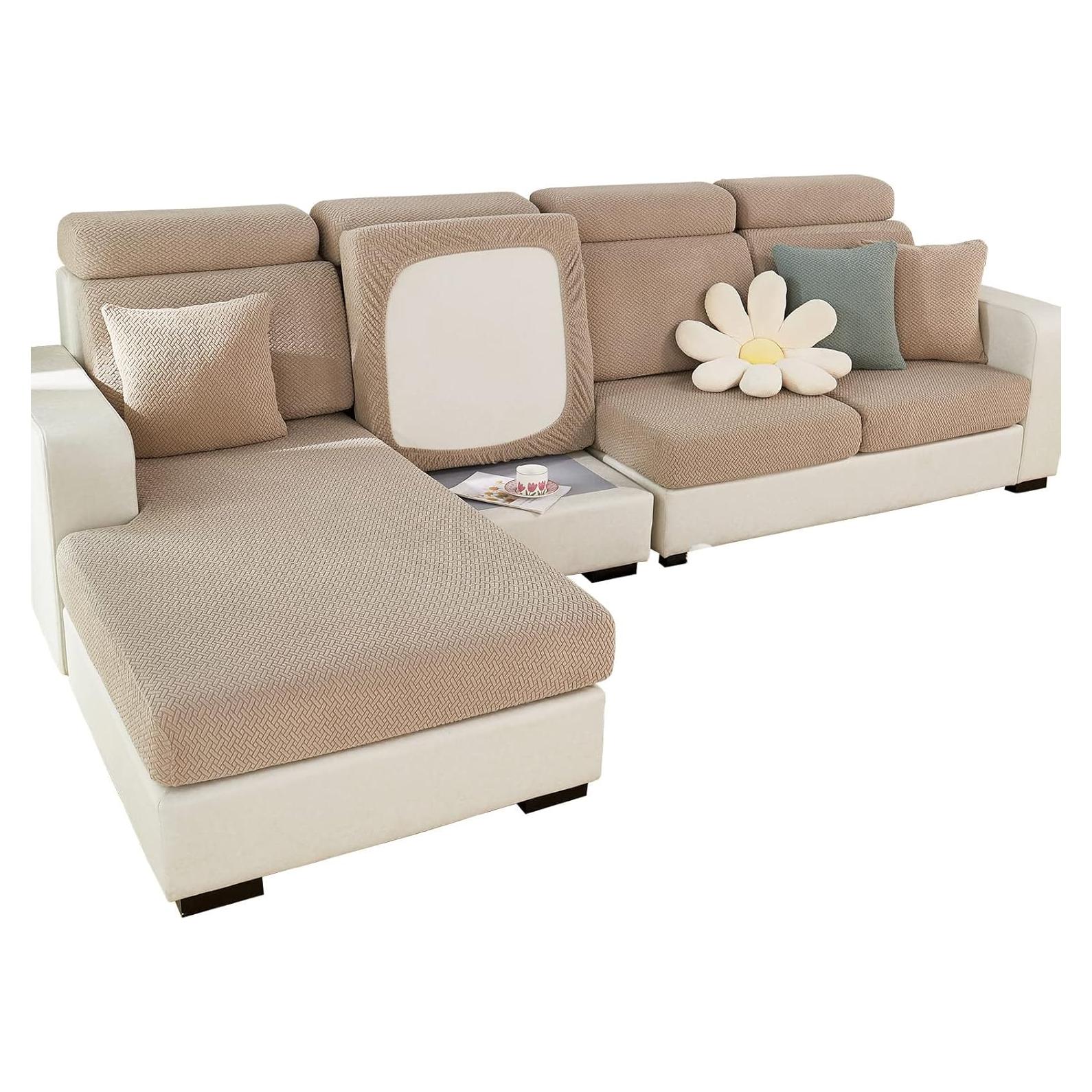 Funda de Sofá Universal ShowyLive Antideslizante Camel