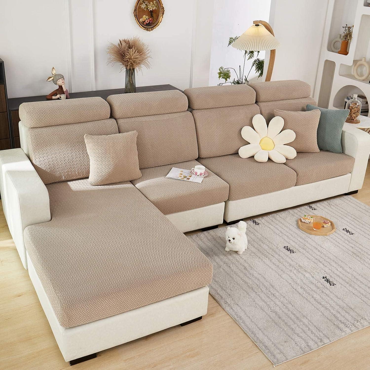 Funda de Sofá Universal ShowyLive Antideslizante Camel