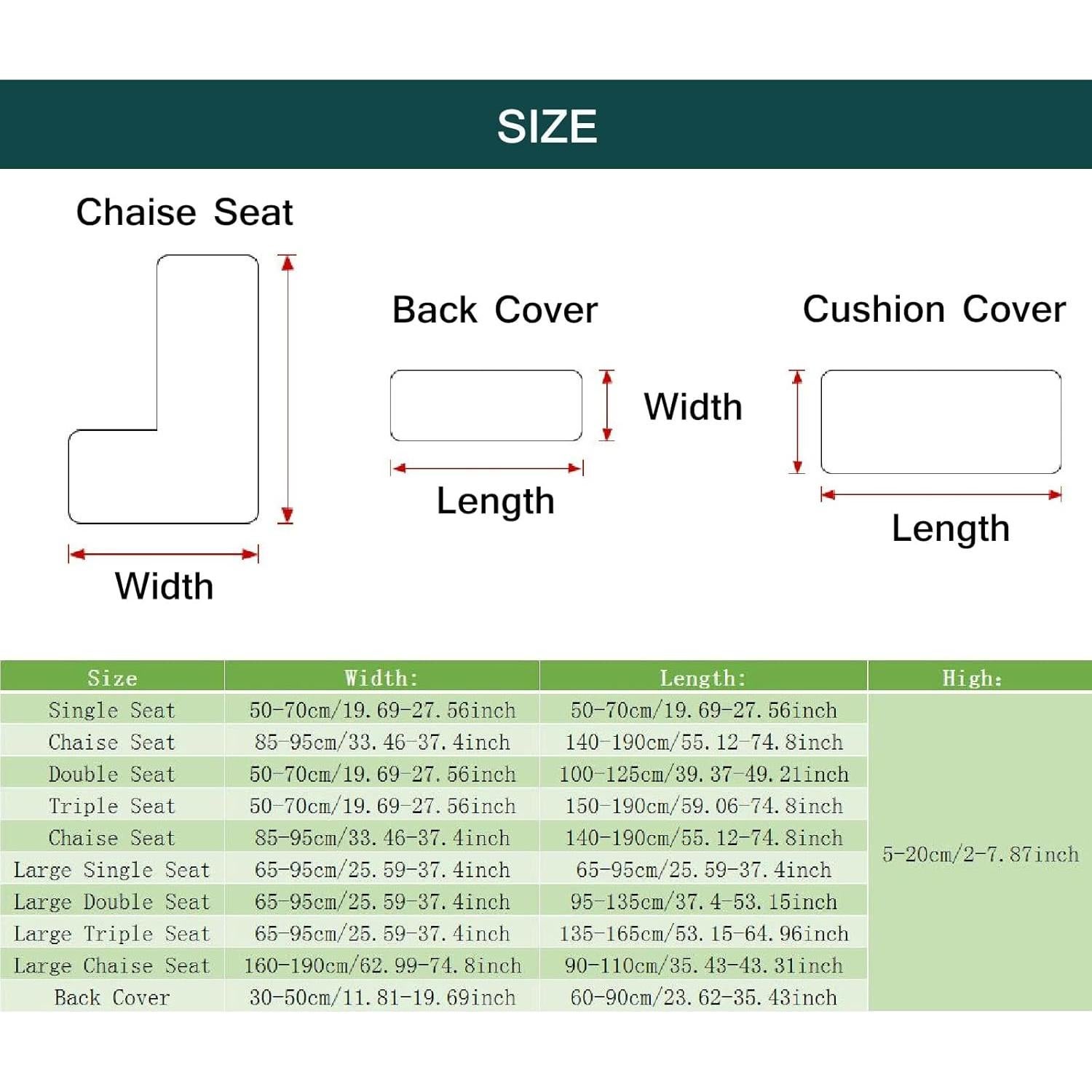 Funda de Sofá Universal Jonuiony Azul Marino Asiento Individual