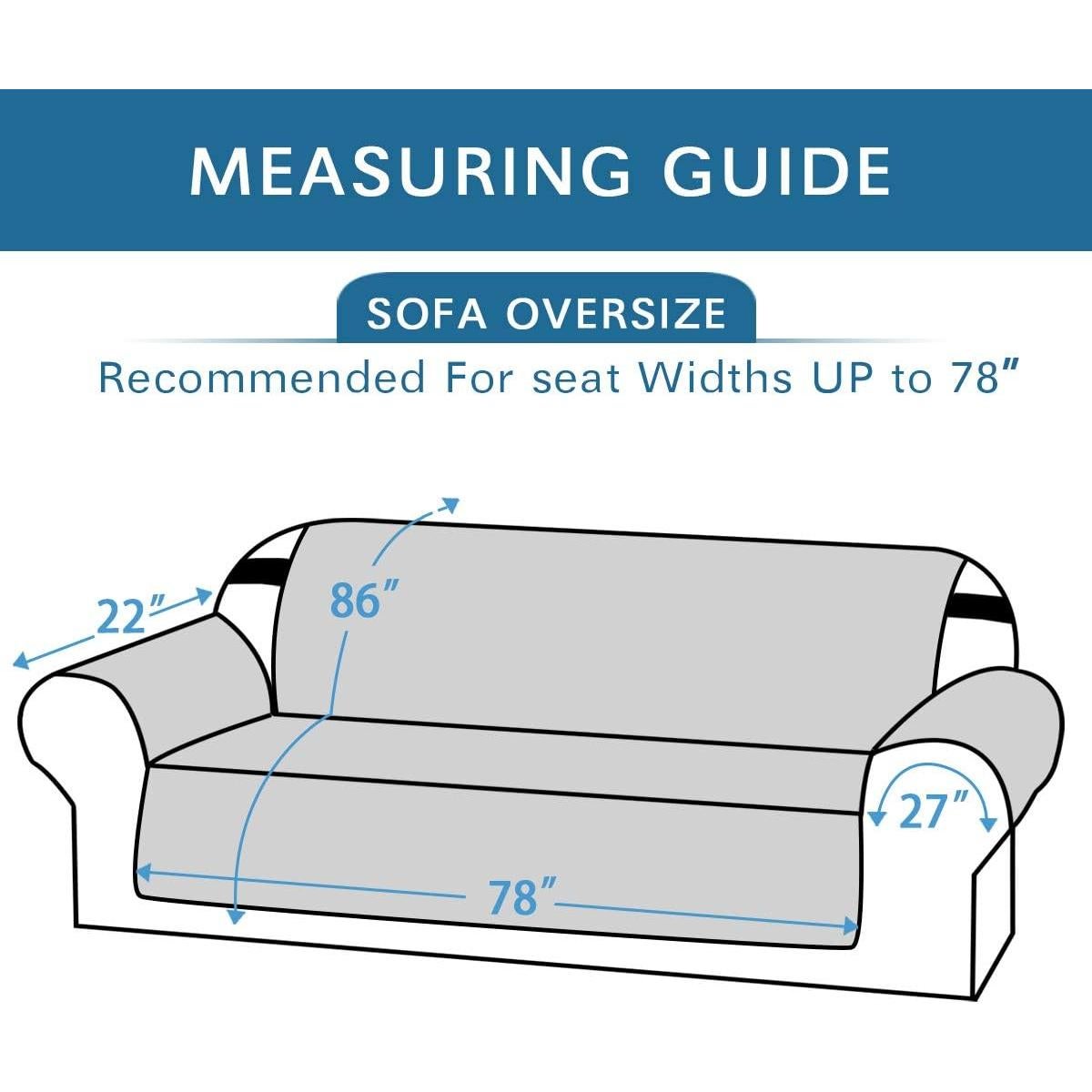 Funda de Sofá Reversible H.VERSAILTEX 2 Correas 78" Azul Beige