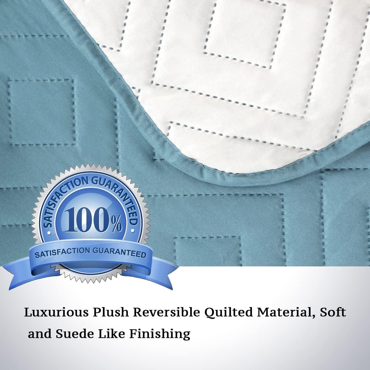 Funda de Sofá Reversible H.VERSAILTEX 2 Correas 78" Azul Beige