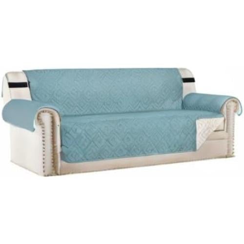 Funda de Sofá Reversible H.VERSAILTEX 2 Correas 78" Azul Beige