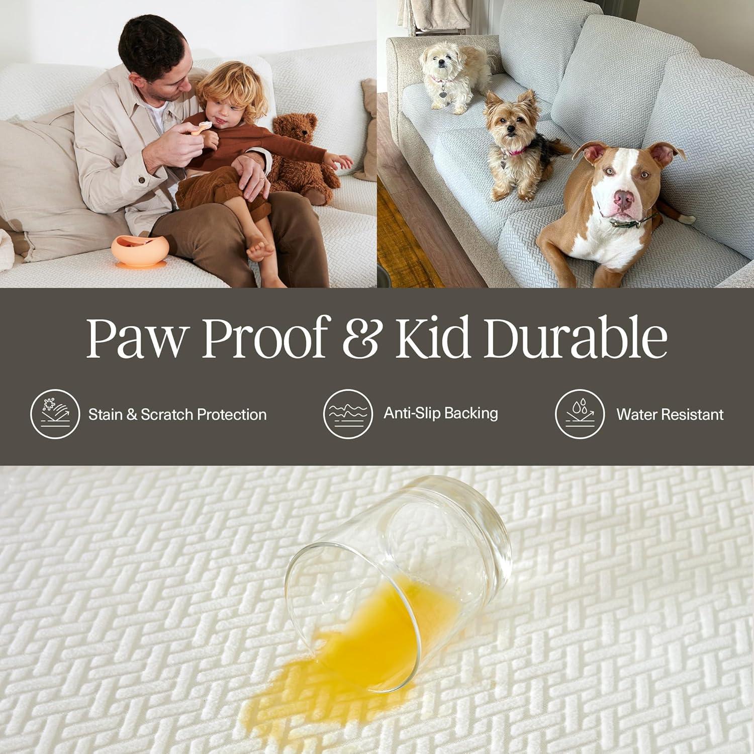 Funda de Sofá Nolan Interior Mediana Gris Carbón Antideslizante