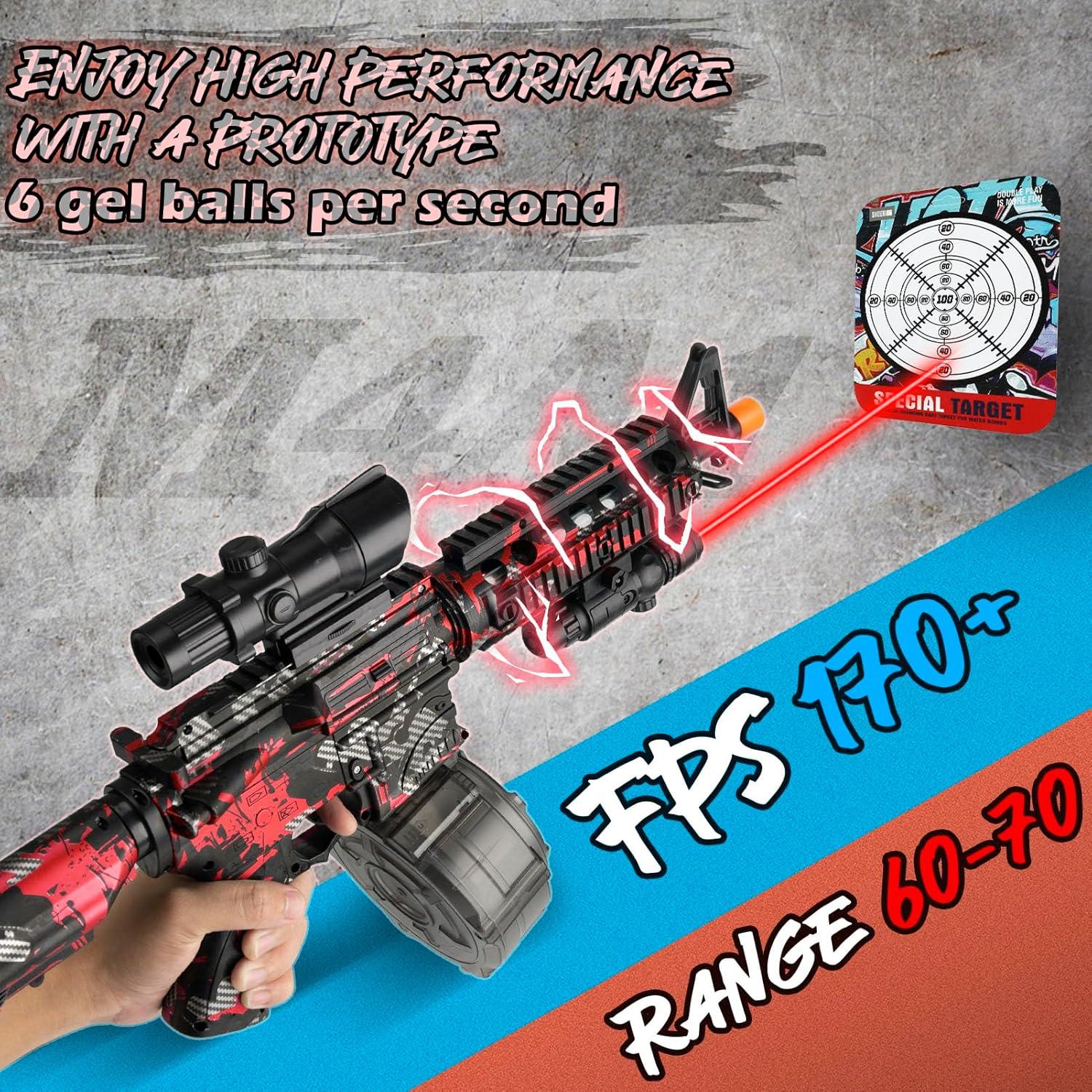 Lanzador de Gel Eléctrico Herisona M4RED-2022 60000 Geles