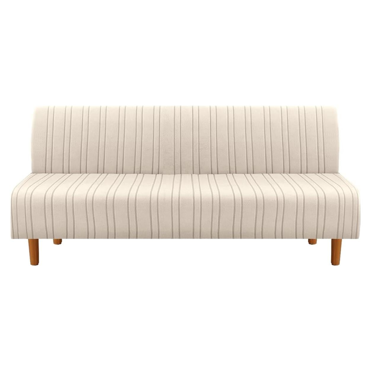 Funda de Futón H.VERSAILTEX Elástica Rayas Modernas Natural