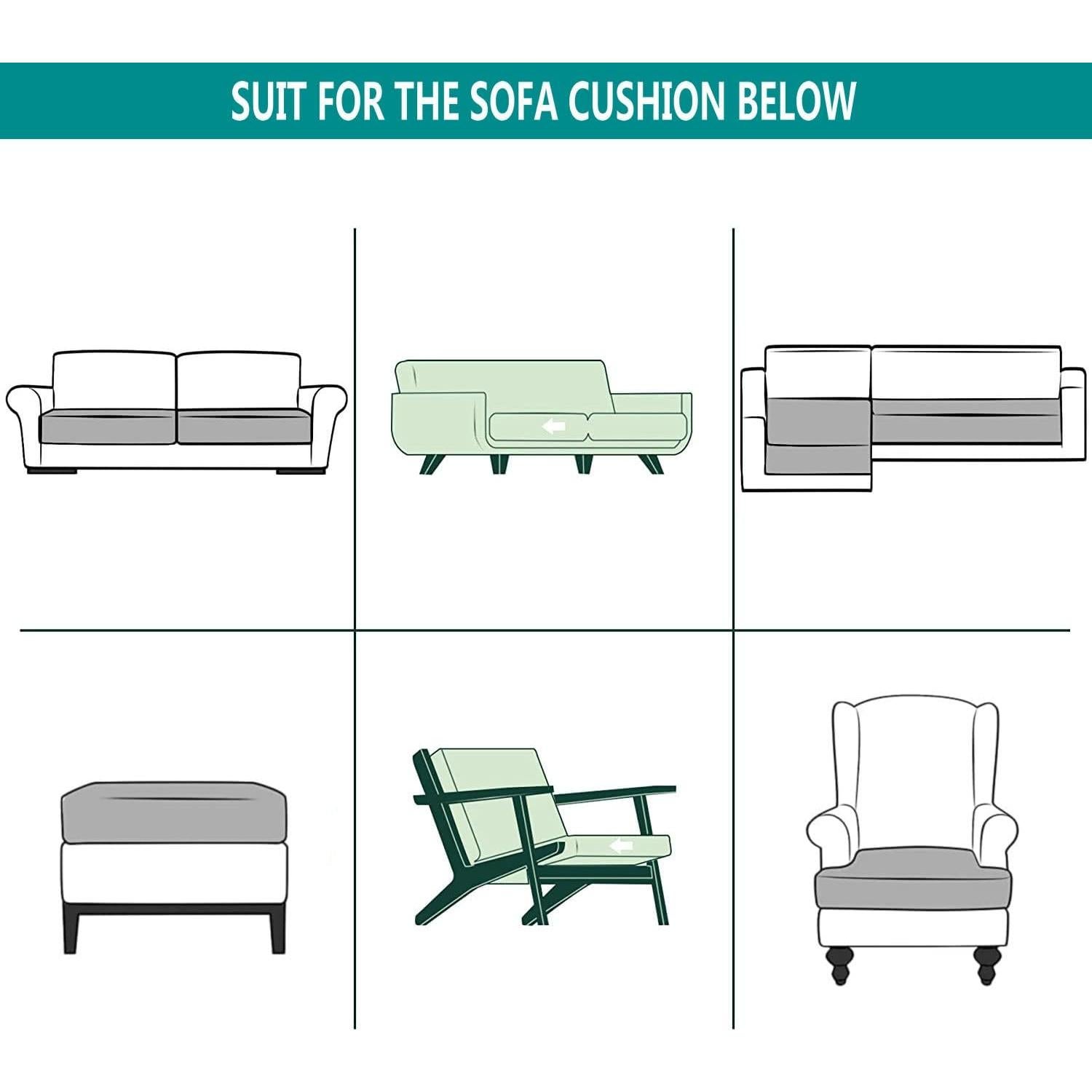 Funda Impermeable para Sofá 3 Plazas HOOBUY Beige 3 Piezas