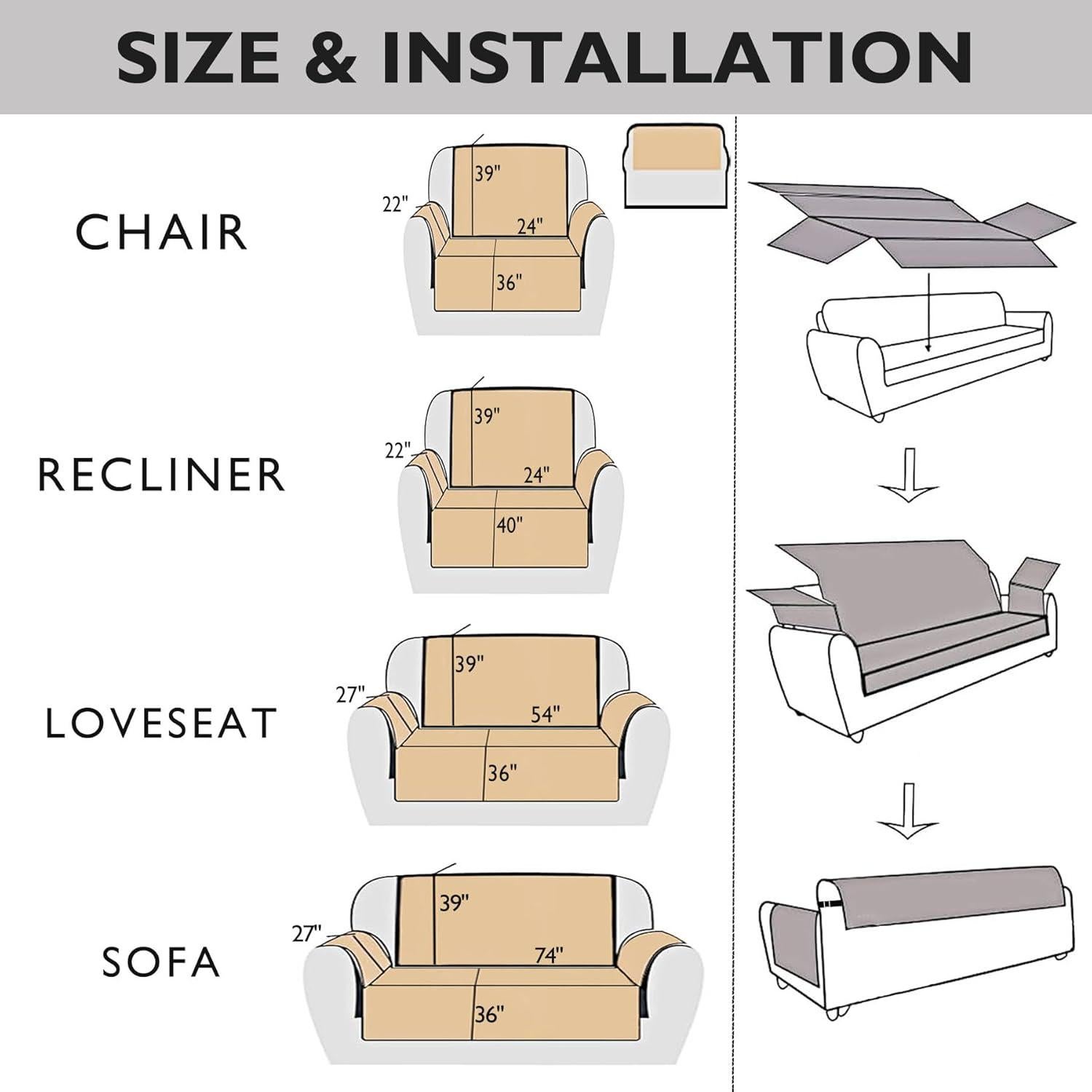 Funda de Sofá Antideslizante Cmfshape Rosa Floral 190x325 cm