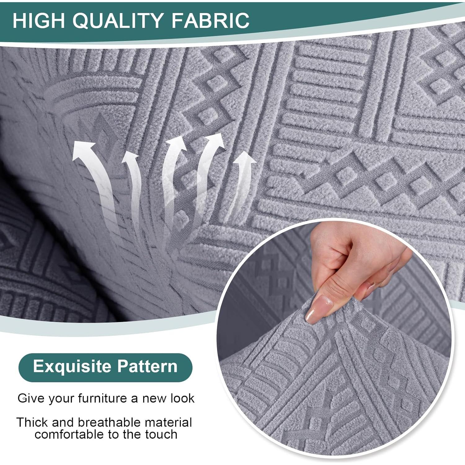 Cubierta de Sofá Reclinable Ruaozz 1 Plaza Gris Claro