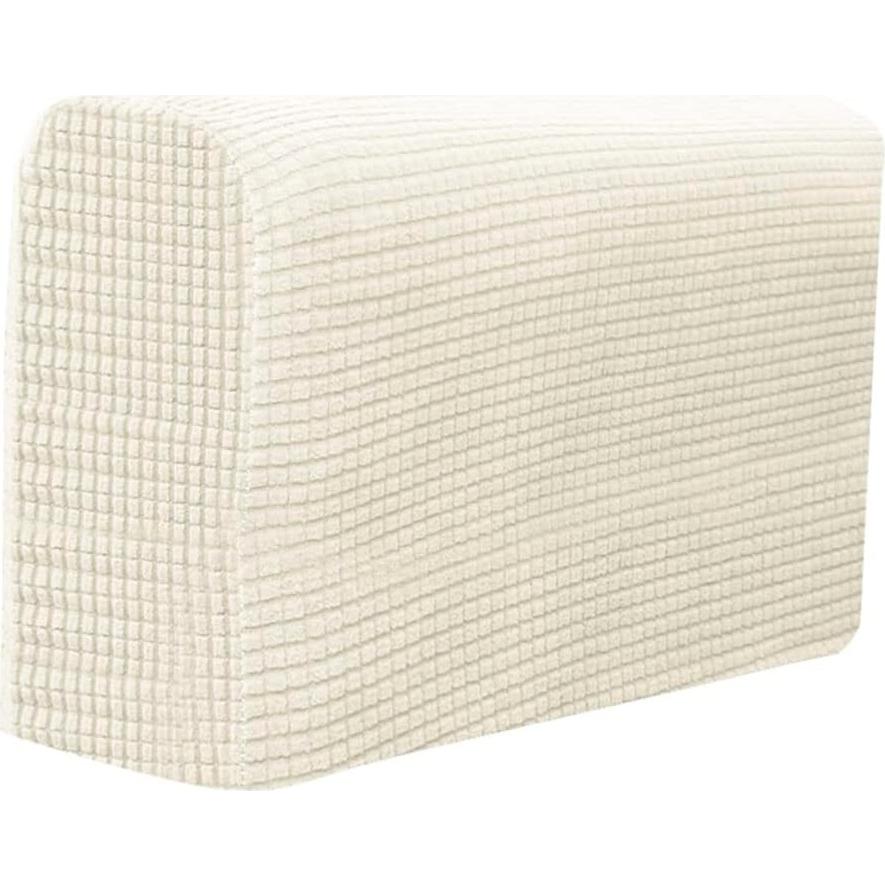 Funda Elástica para Reposabrazos Sofá HOLIDYOYO Beige 2 Pcs