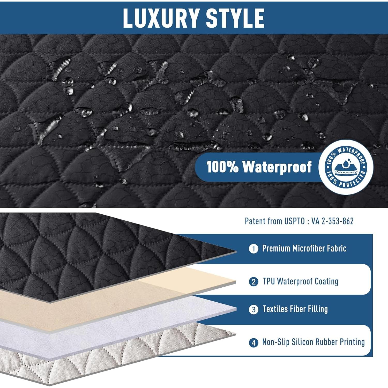 Funda de Sofá Recliner TAOCOCO 100% Impermeable 3 Plazas