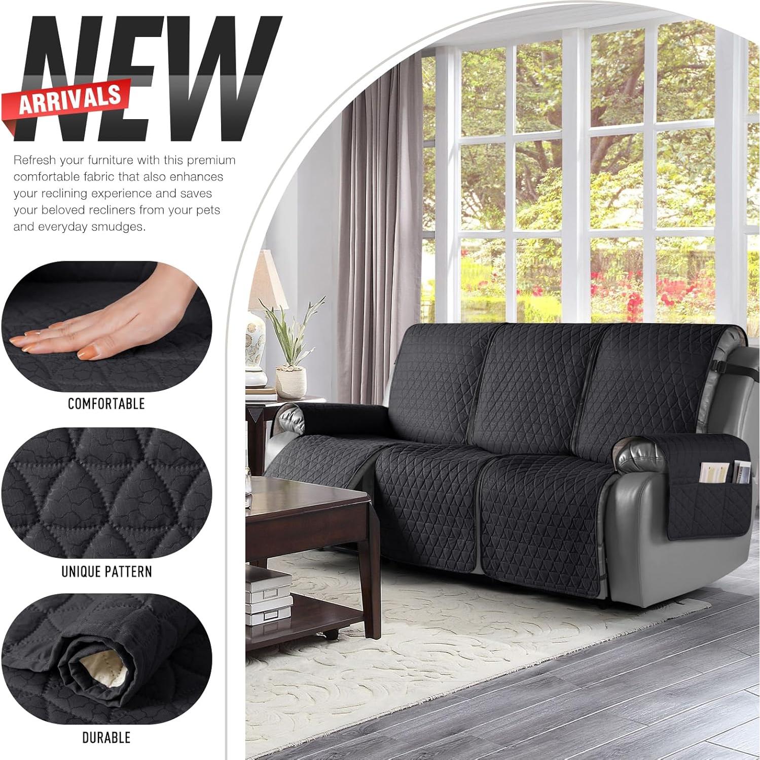 Funda de Sofá Recliner TAOCOCO 100% Impermeable 3 Plazas