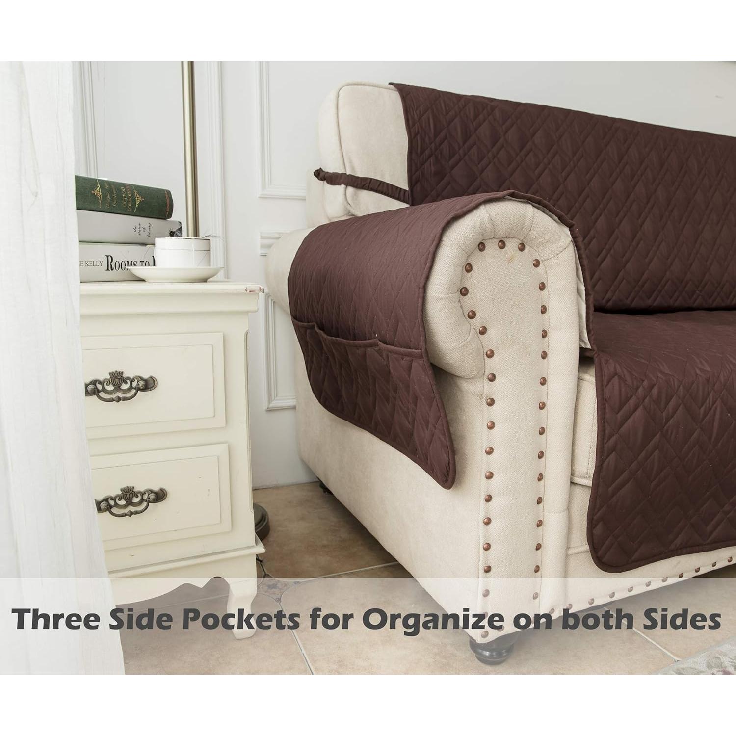 Funda de sofá Ameritex 100% impermeable 198 cm chocolate