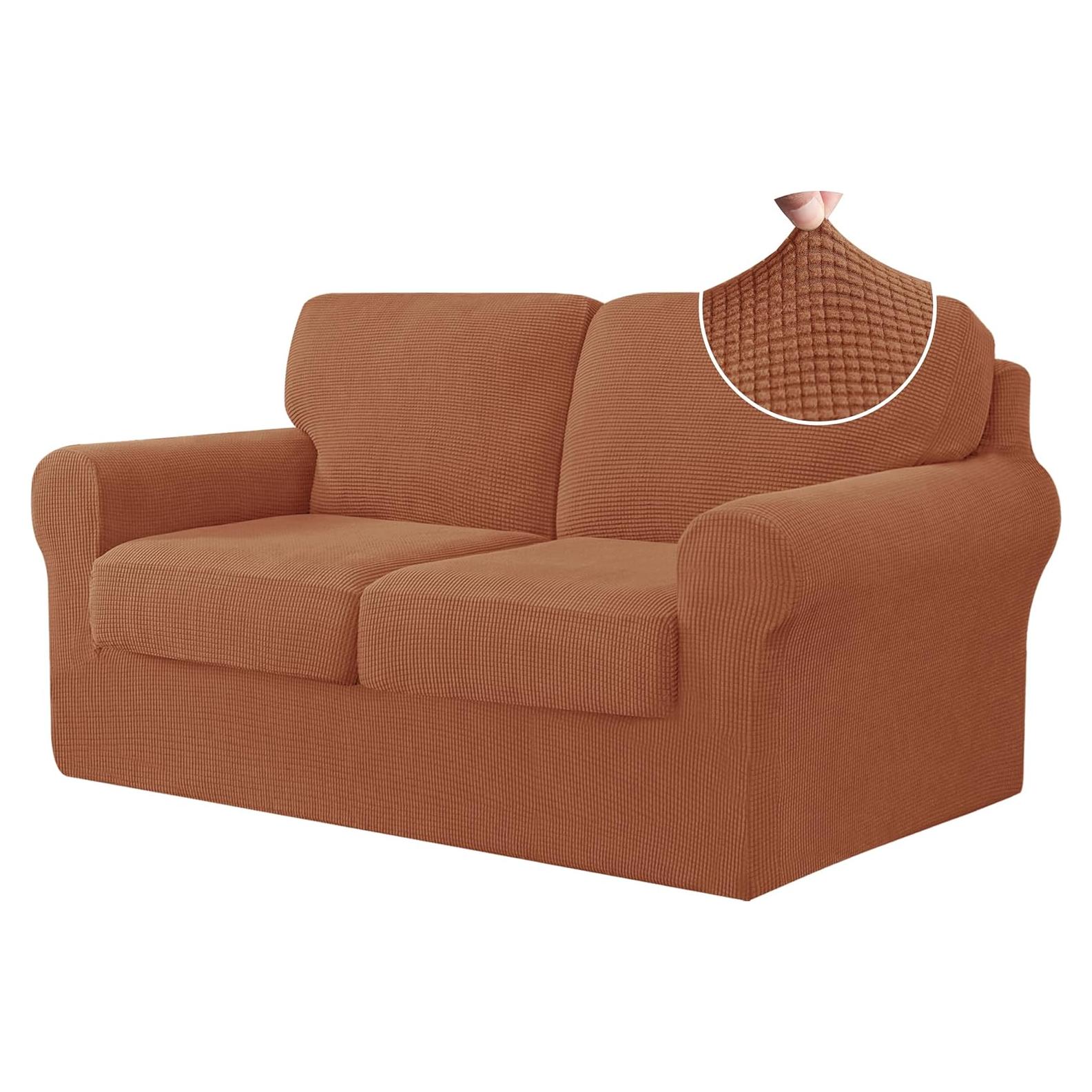 Funda de Sofá Loveseat Estirable CHUN YI 5 Piezas Ladrillo