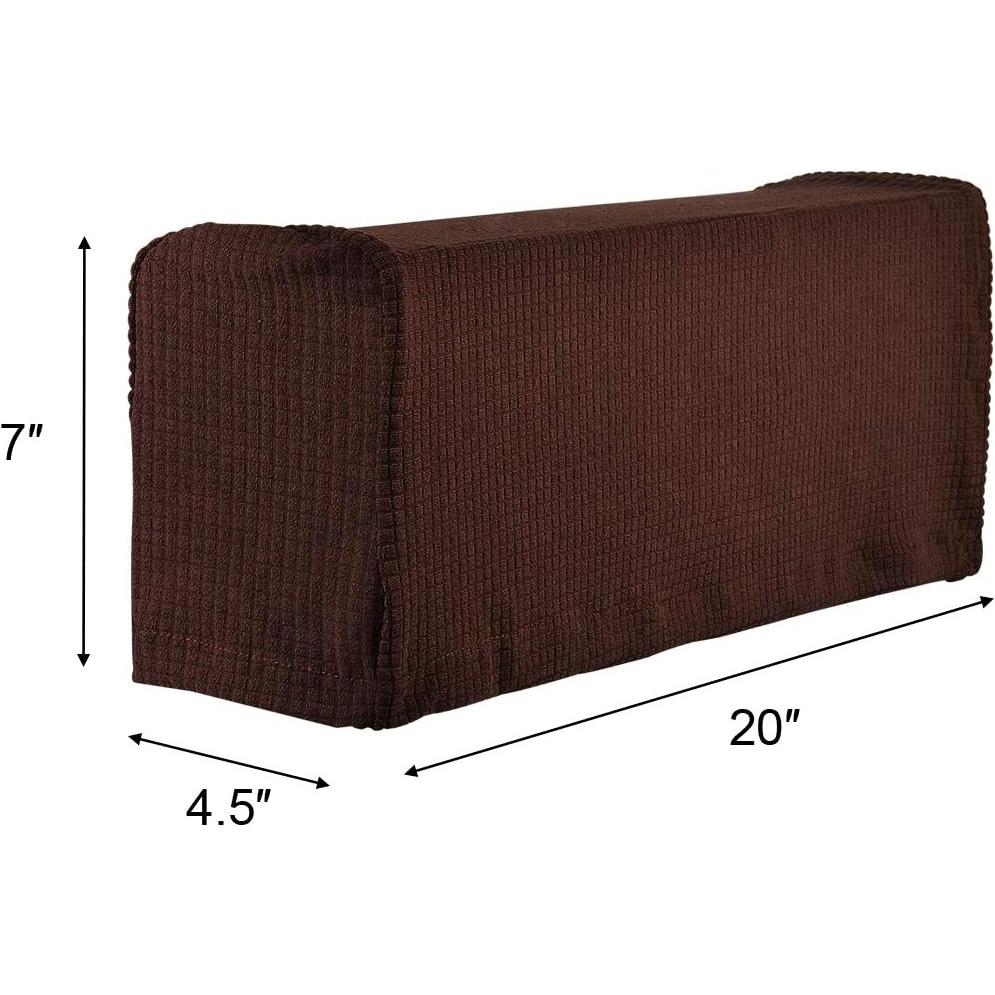Funda Antideslizante para Reposabrazos Sofá CM Marrón Oscuro