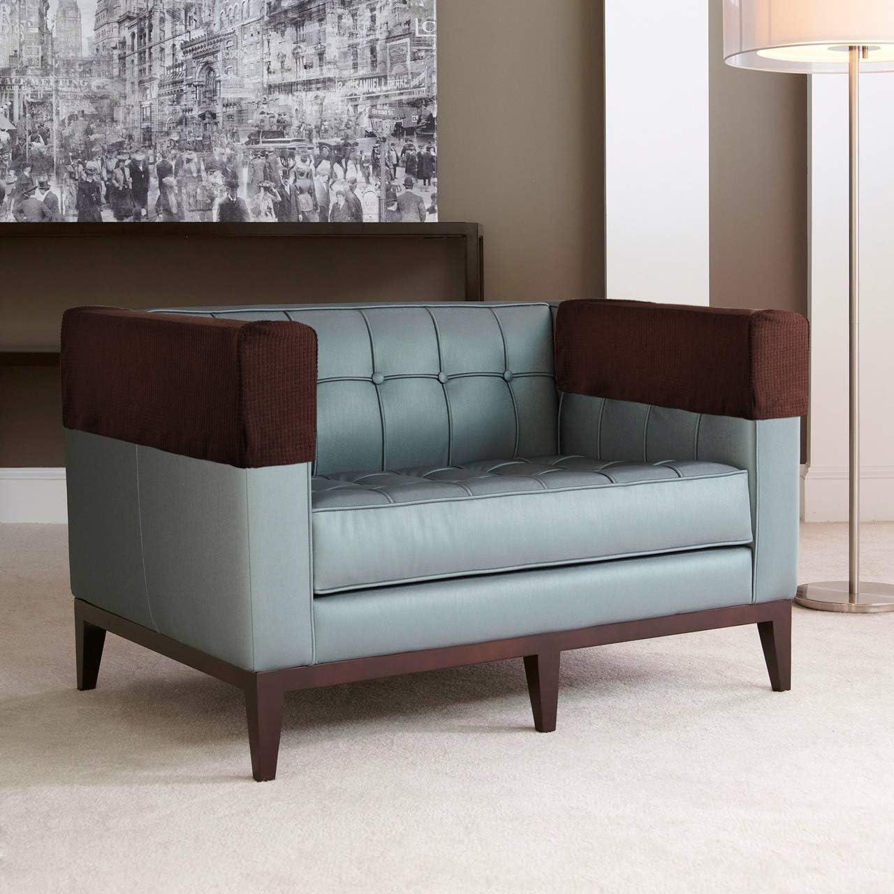 Funda Antideslizante para Reposabrazos Sofá CM Marrón Oscuro