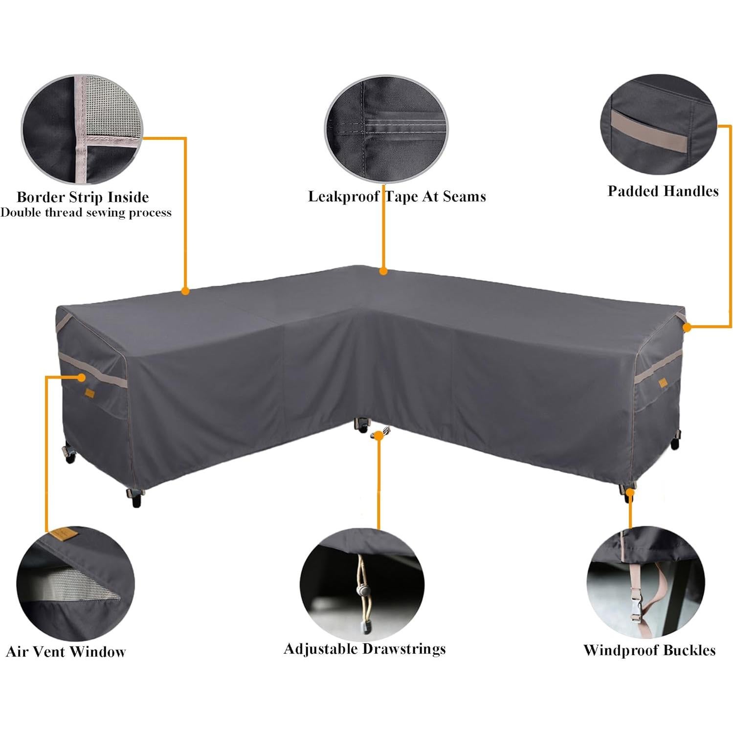 Cubierta de Sofá de Patio Garden Balsam 85" V Gris Oscuro