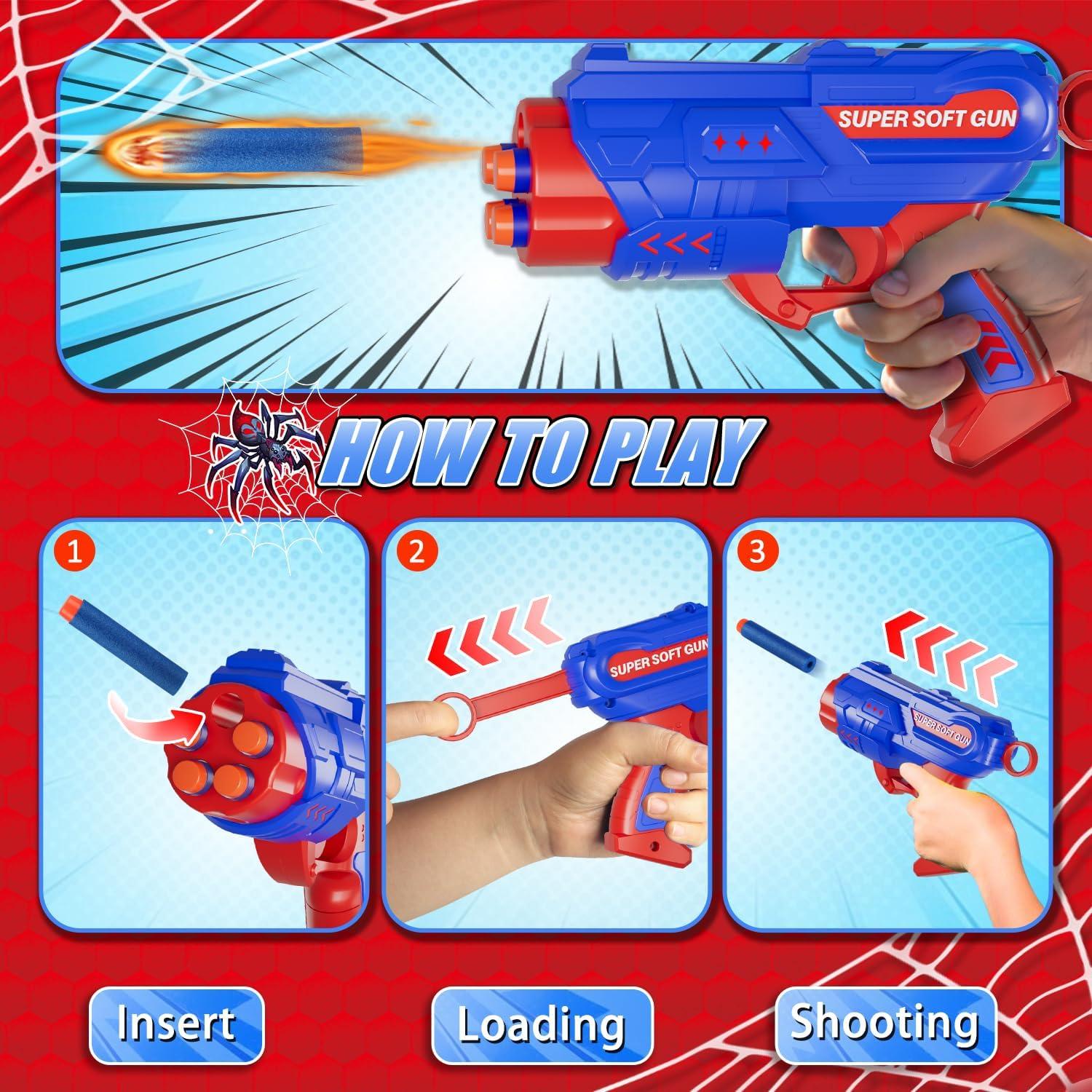 Juego de Tiro Nerf Qichuang con 2 Pistolas y 40 Dardos