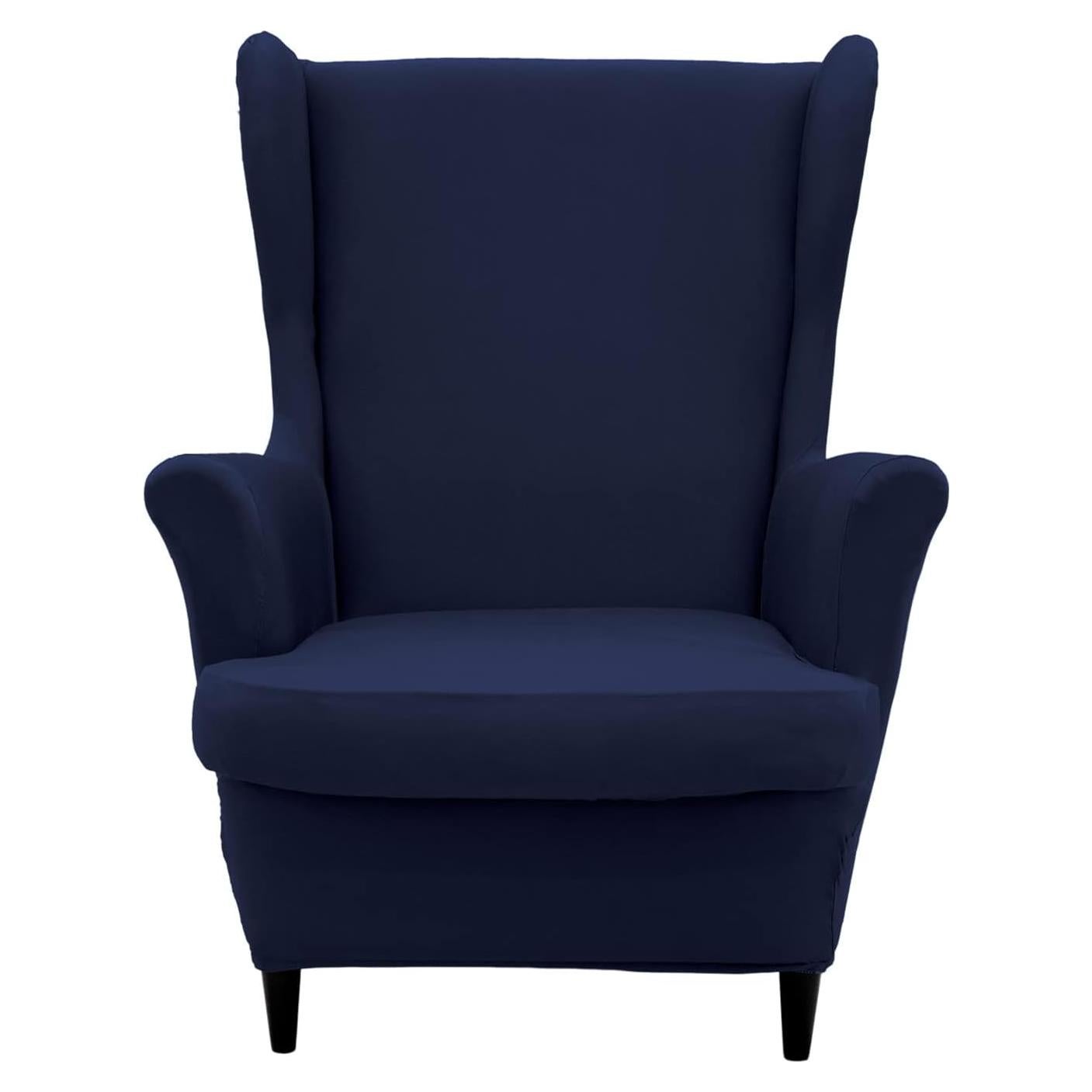 Funda de Sillón Wingback NILUOH 2 Piezas Color Marino