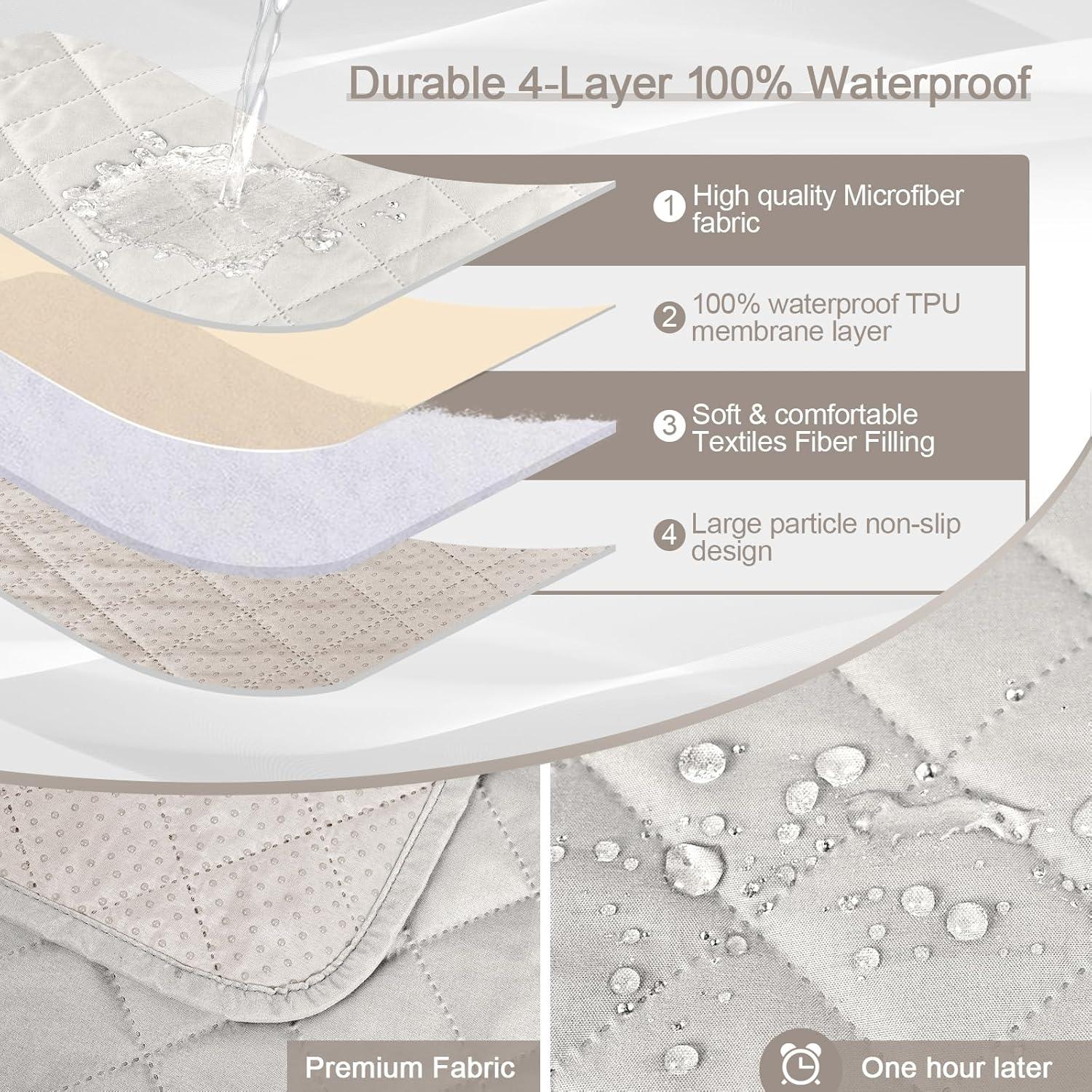 Funda Impermeable para Loveseat Recliner KinCam Beige 2 Asientos