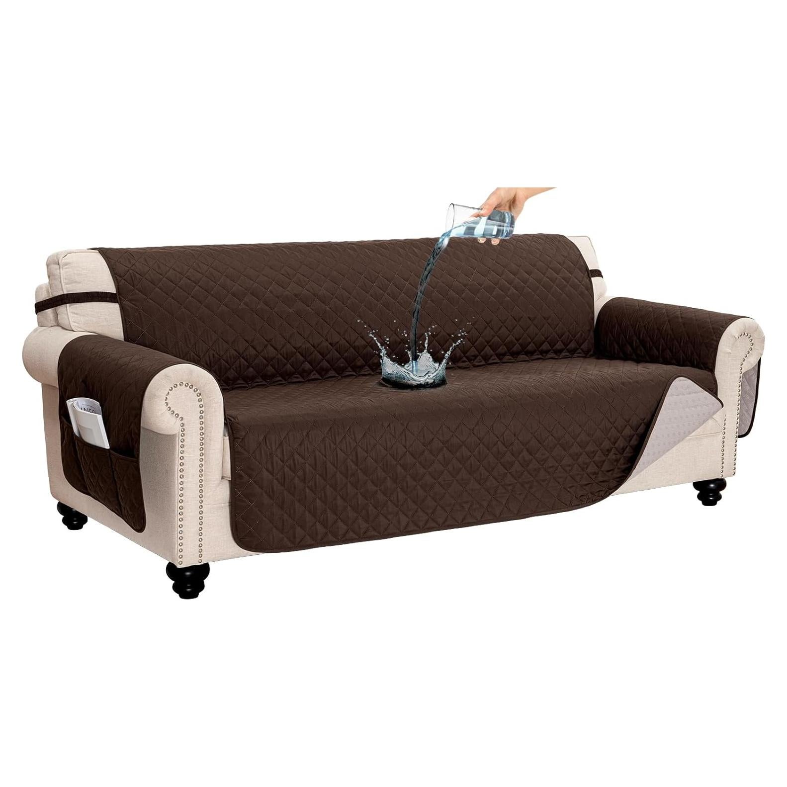 Funda de Sofá Impermeable CAPALOCA 3 Cojines Chocolate