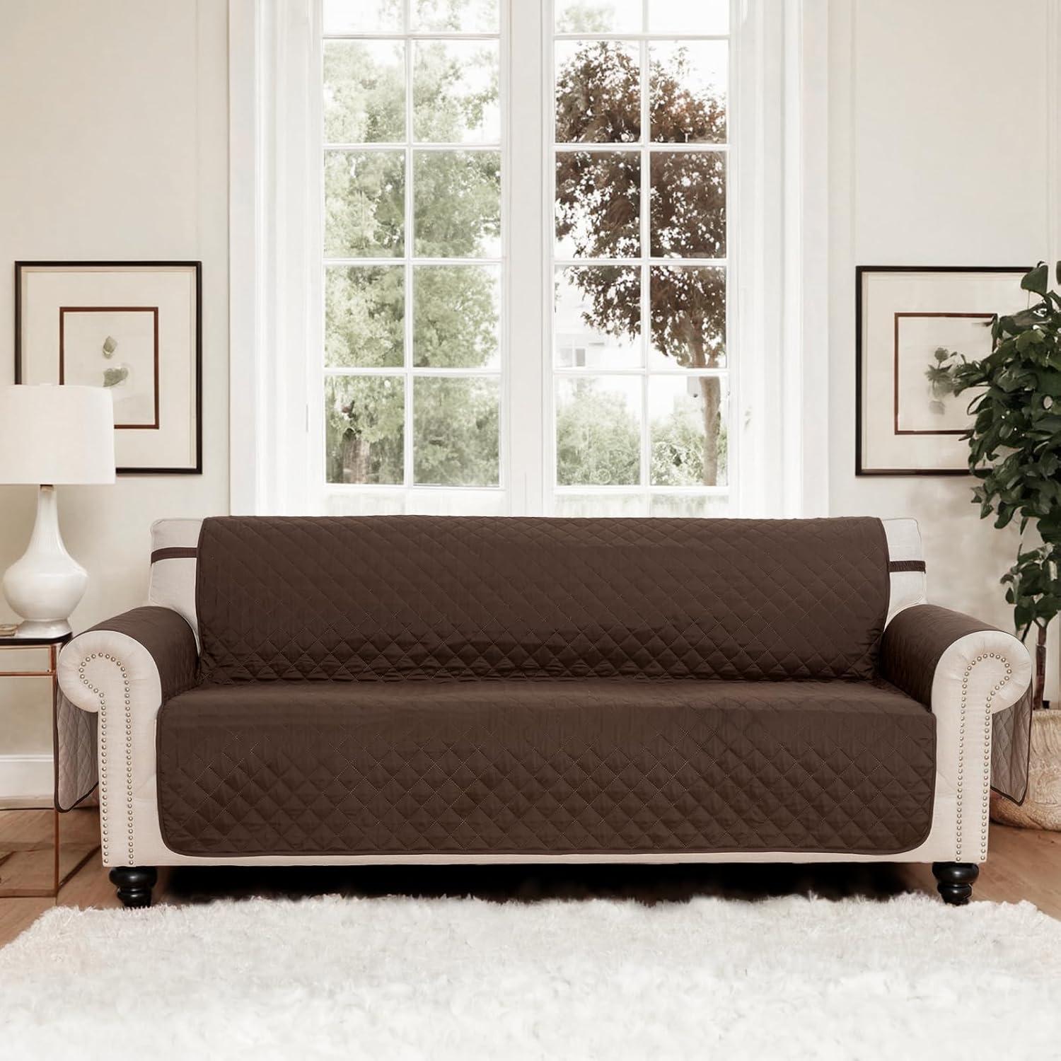 Funda de Sofá Impermeable CAPALOCA 3 Cojines Chocolate