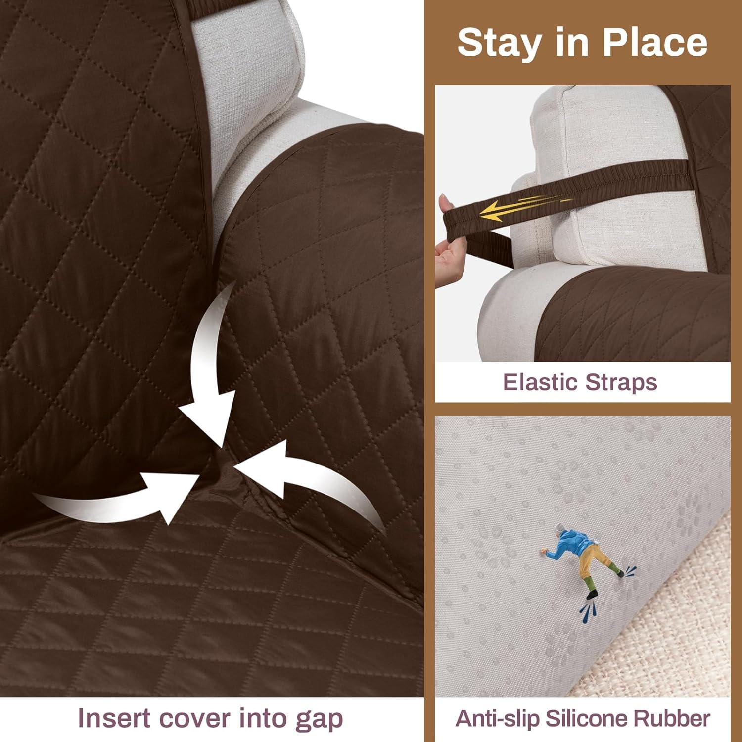 Funda de Sofá Impermeable CAPALOCA 3 Cojines Chocolate