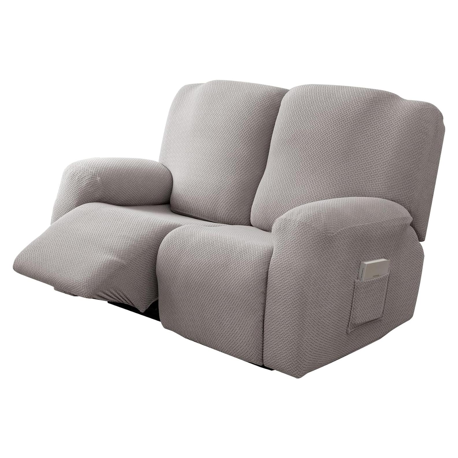 Funda Estirable para Loveseat Recliner Genina 2 Asientos Gris