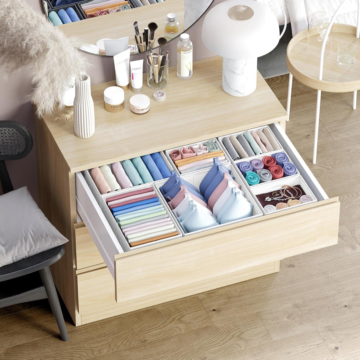 Organizador de Cajones Neaterize 12 Cestas Blanco-Gris