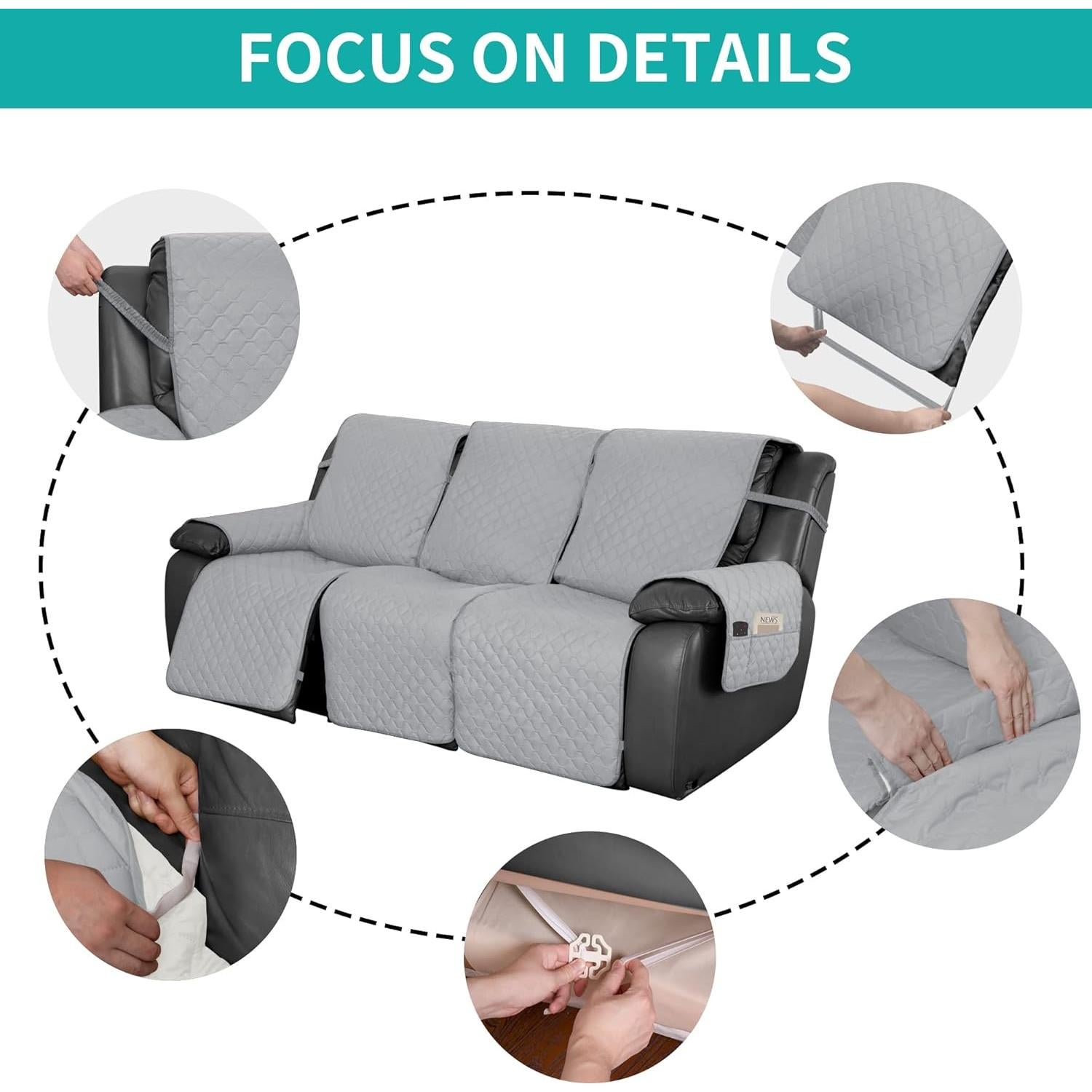 Funda de Sofá Recliner Easy-Going Impermeable 3 Asientos