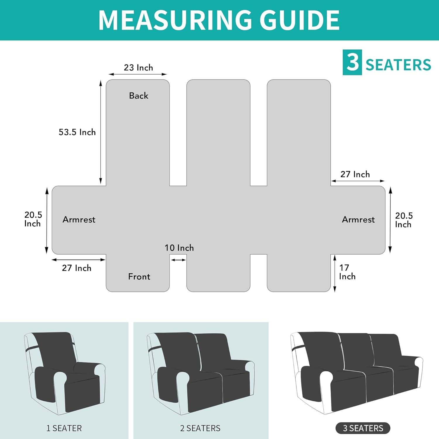 Funda de Sofá Recliner Easy-Going Impermeable 3 Asientos