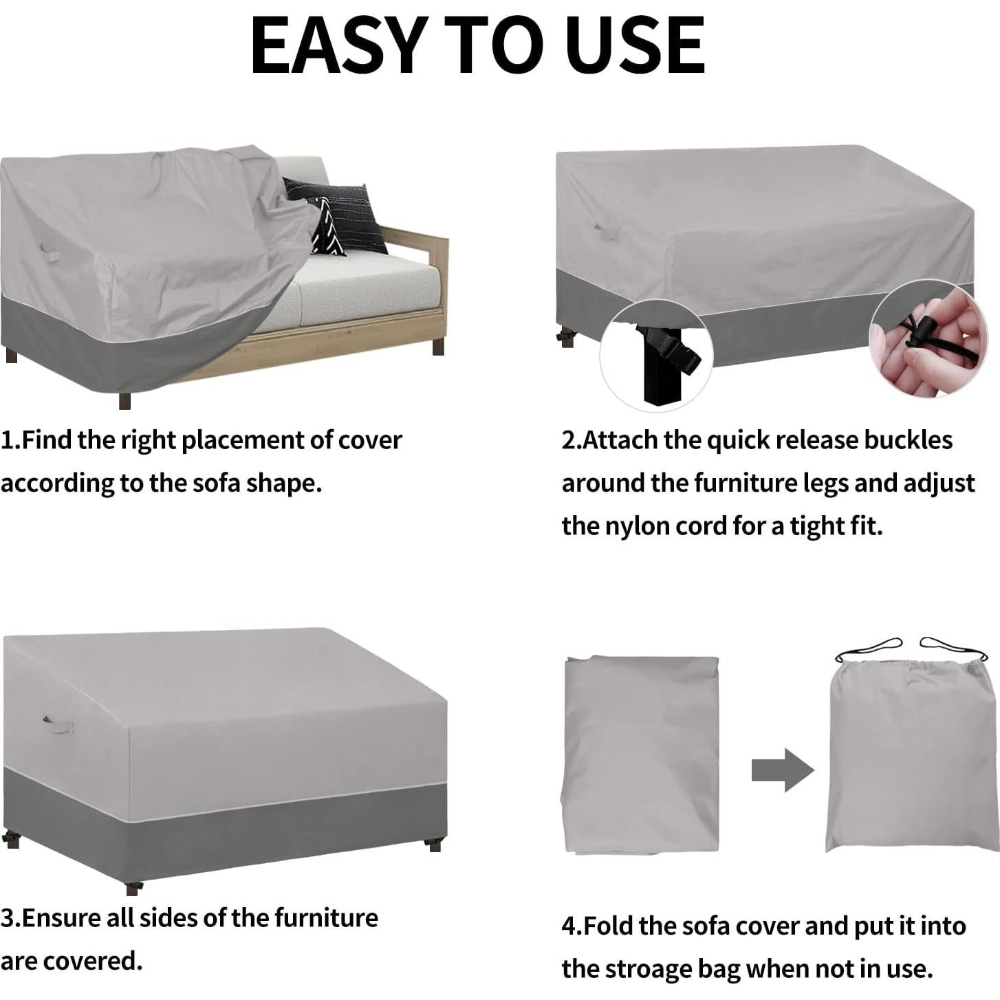 Cubierta de Sofá de Patio Easy-Going 147x89x78 cm Impermeable