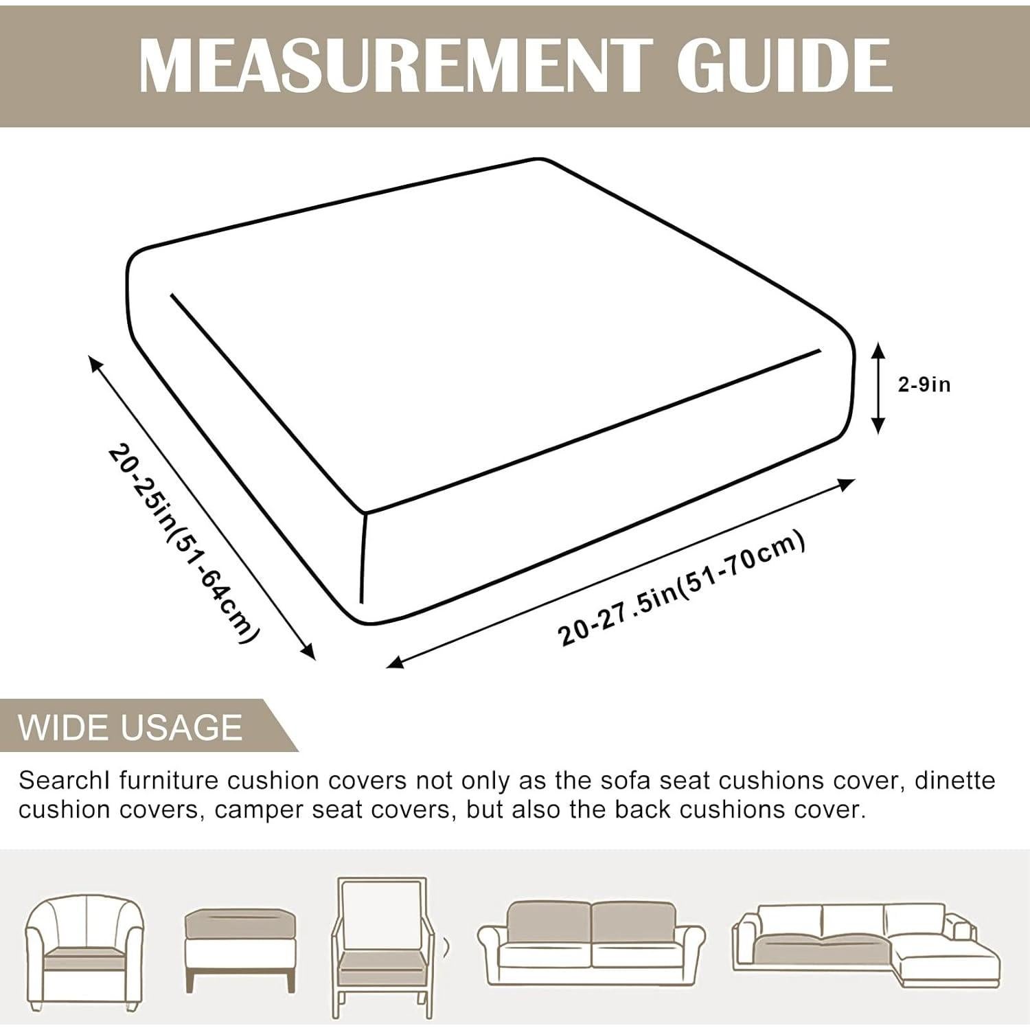 Funda de cojín impermeable SearchI pequeña beige