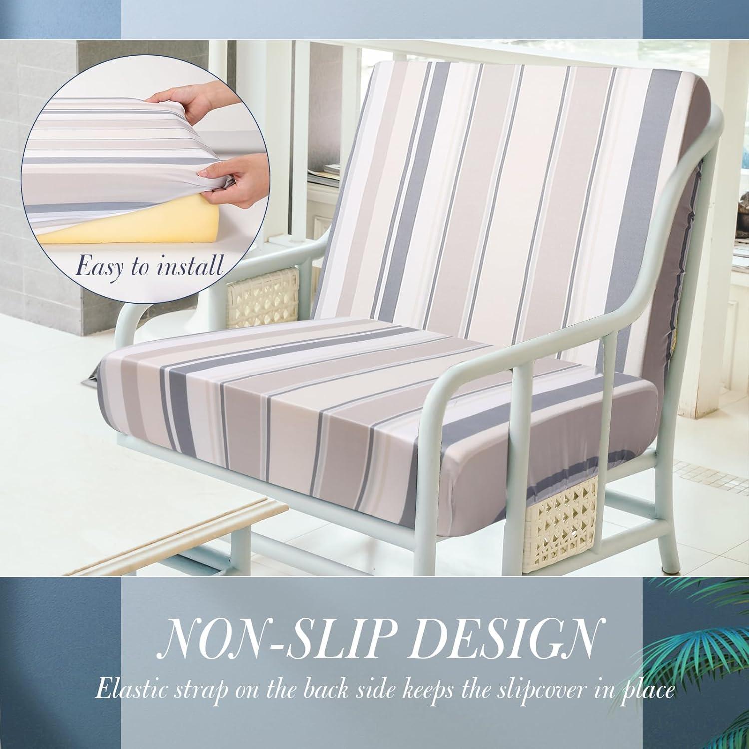 Funda de Cojín Estirable Newwiee 8 Pcs Gris Beige