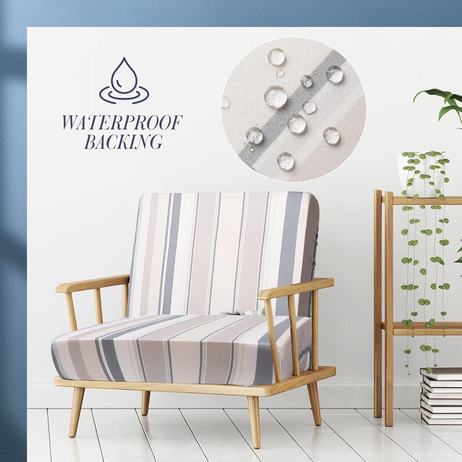 Funda de Cojín Estirable Newwiee 8 Pcs Gris Beige