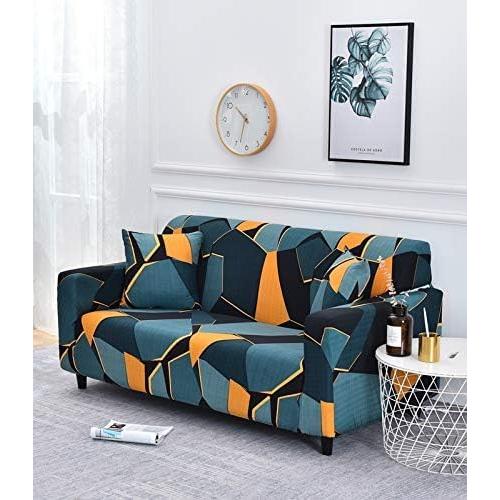 Funda de Sofá Estirable MIDODO 2 Plazas Patrón Geométrico
