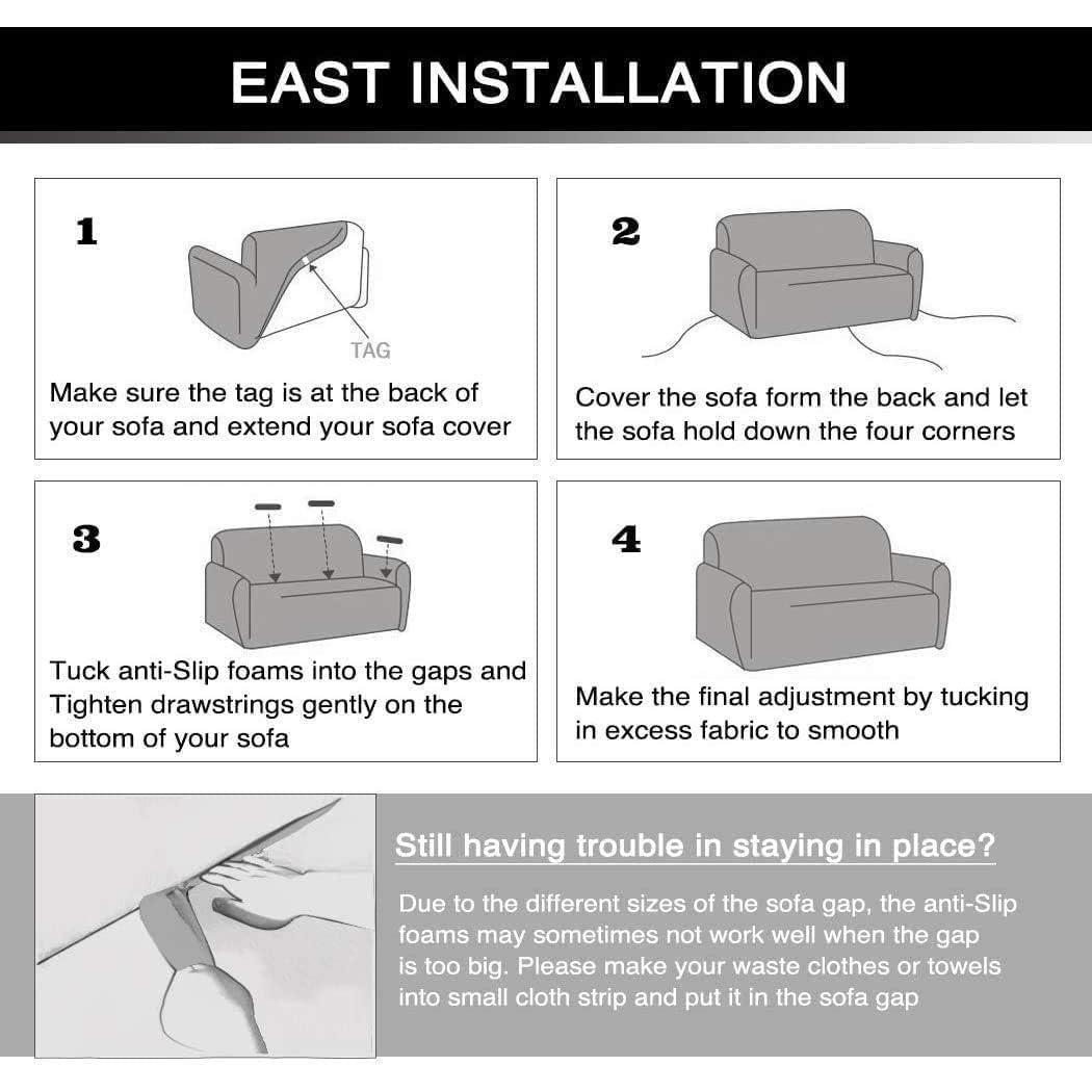 Funda de Sofá Estirable MIDODO 2 Plazas Patrón Geométrico