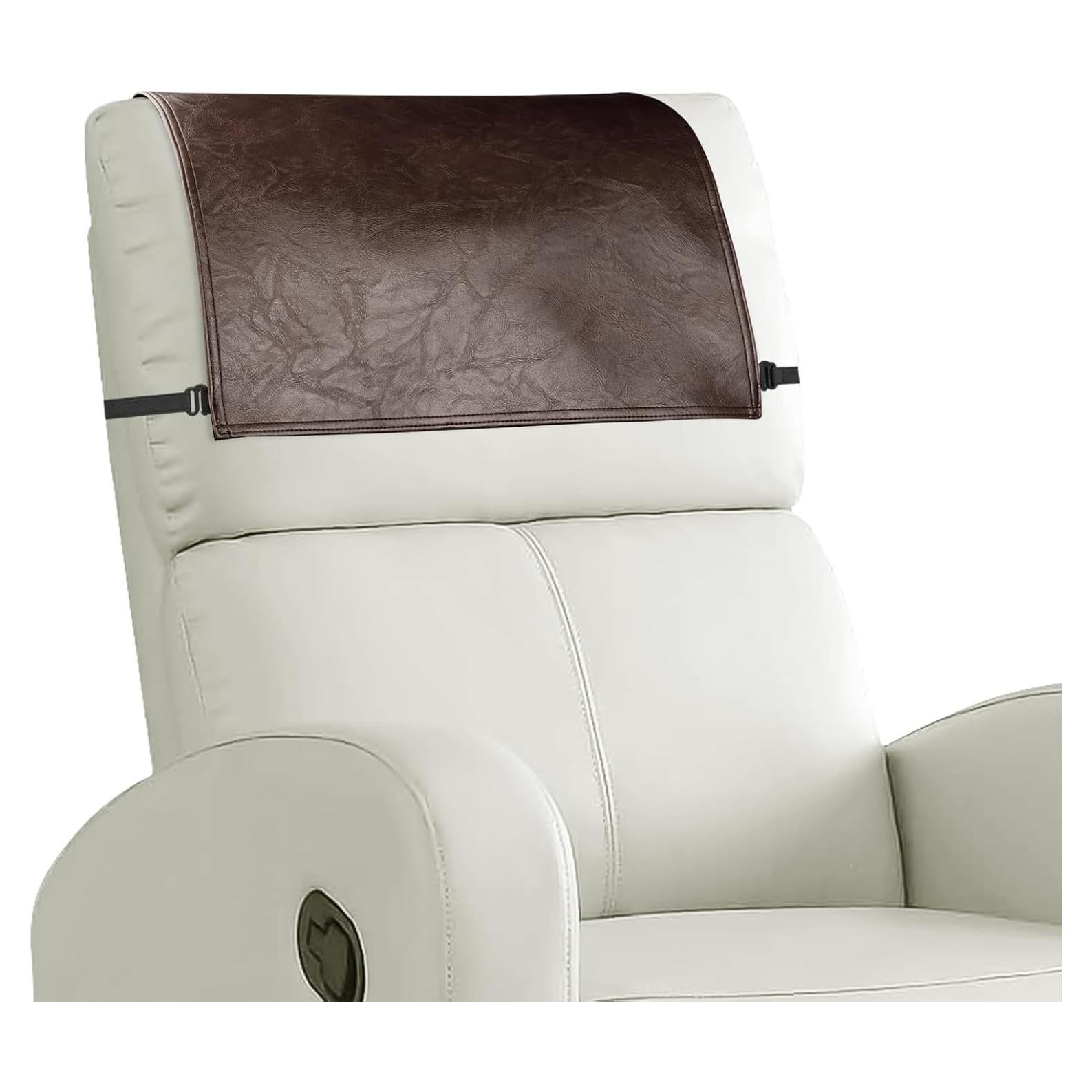 Funda de Reposacabezas NZDWZDN Cuero Sintético 68x43 cm Marrón