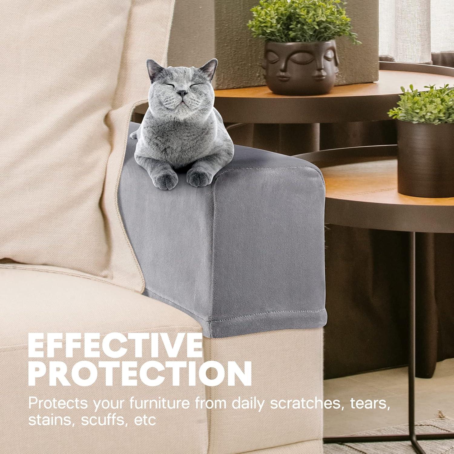 Protectores de Brazo de Sofá BESPORTBLE 2 Unidades Gris